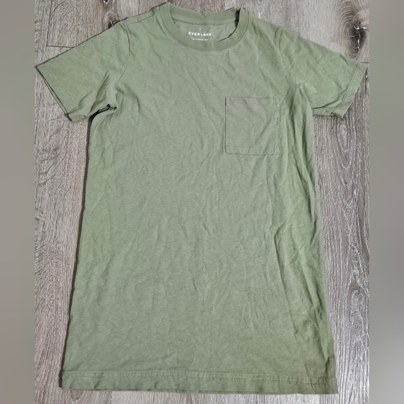 Green Everlane T-shirt Dress Size XS - Picture 2 of 7